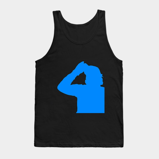 Tip of the hat to those that turned him blue. Tank Top by TeachUrb